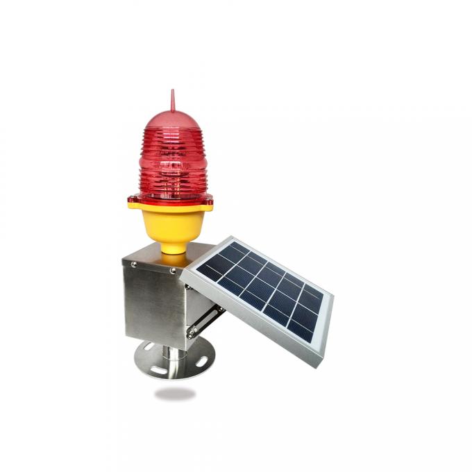 Electric Power Tower Solar Powered Emergency Lights Red FAA L810 Low