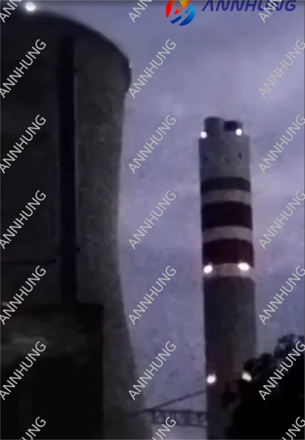 Latest company case about Installation of aviation obstruction lights on chimneys with GPS sync flashing
