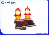 Low Intensity Solar Powered Warning Ligh FAA L810 High Chimney Flying Safety Red Lamp