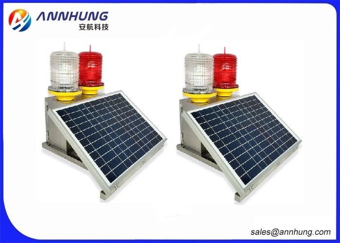 60W IP65 Double Solar Powered Warning Lights Medium - Intensity Flash Mode