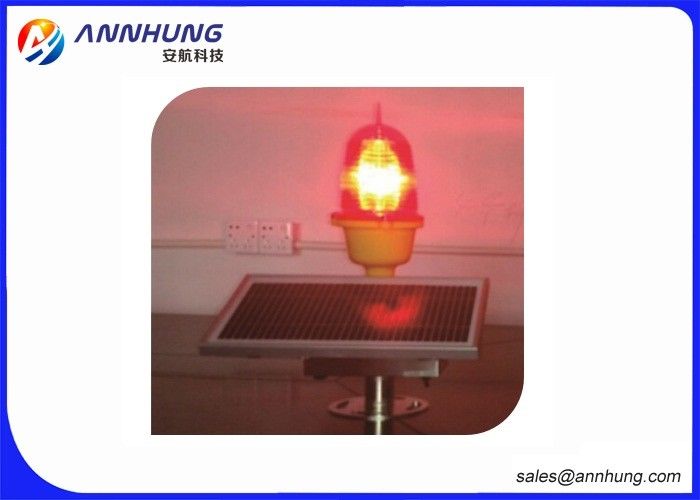 Self - Contained Solar Aviation Obstruction Light For High Pole / Tower Crane
