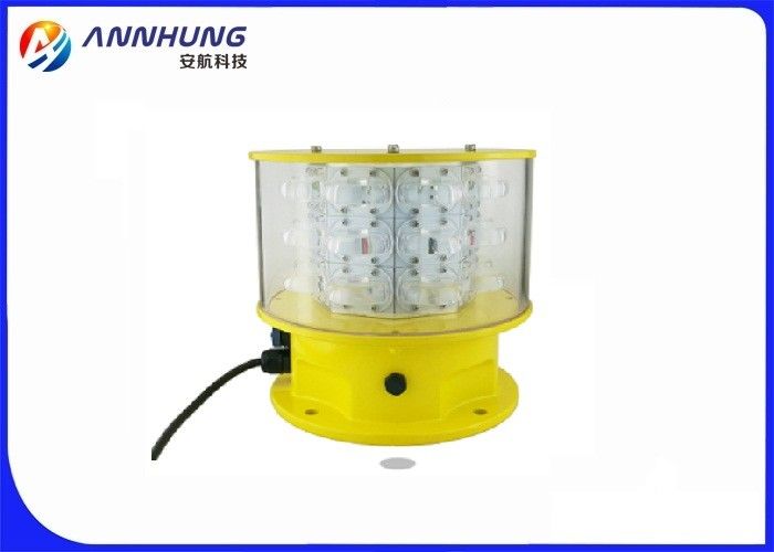 Red / White Medium Intensity Aviation Obstruction Light Type A For Tower Crane