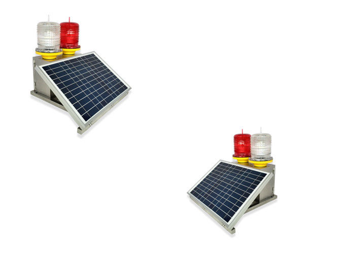 Portable Solar Aviation Obstruction Light ICAO 2000cd Infrared Red Emitting