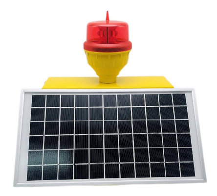 Solar Powered Low Intensity Single Aviation Obstruction Light FAA L-810 Steady