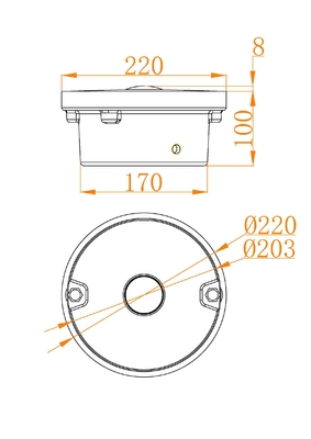 Green IP68 Led Heliport Lighting Touchdown And Lift Off Area AH-HP-I-TLOFL