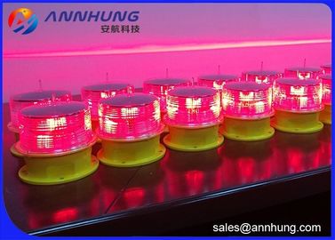 High Chimney Solar Aviation Obstruction Light Low - Intensity With Built-In Solar Panel