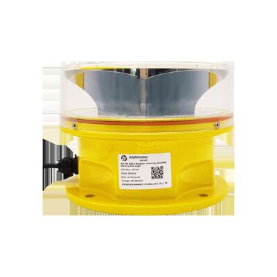 ANNHUNG AH-MI-B2 White LED Medium-Intensity Aviation Obstruction Light with 2000cd Intensity, IP66 Waterproof, and 20-60FPM Flash Rate