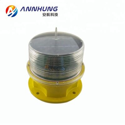 Solar Powered LED Aviation Obstruction Light with IP68 Rating and 360 Beam Angle for Marine Navigation