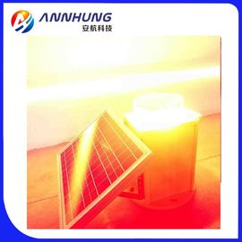Solar Aviation Obstruction Light ICAO Red Flashing IP66 20-60FPM 2000cd Solar Tower Warning Light