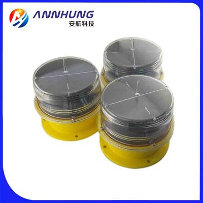 Polycarbonate Solar Aviation Obstruction Lights 20fpm Monocrystalline