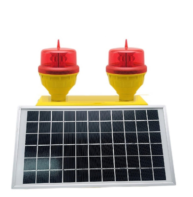 LED Red Solar Powered Low Intensity Double Aviation Obstruction Light AH-LI-B2