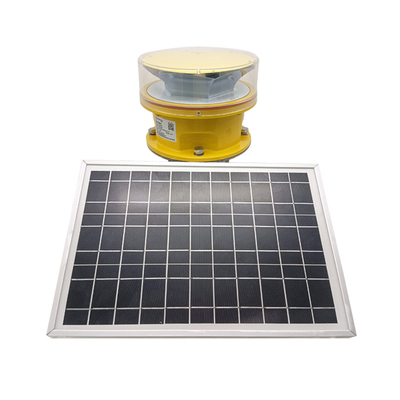 FAA L864 Type B Aviation Obstruction Light With Solar Panel Charging Battery